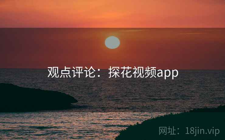 观点评论：探花视频app