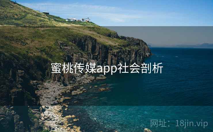 蜜桃传媒app社会剖析
